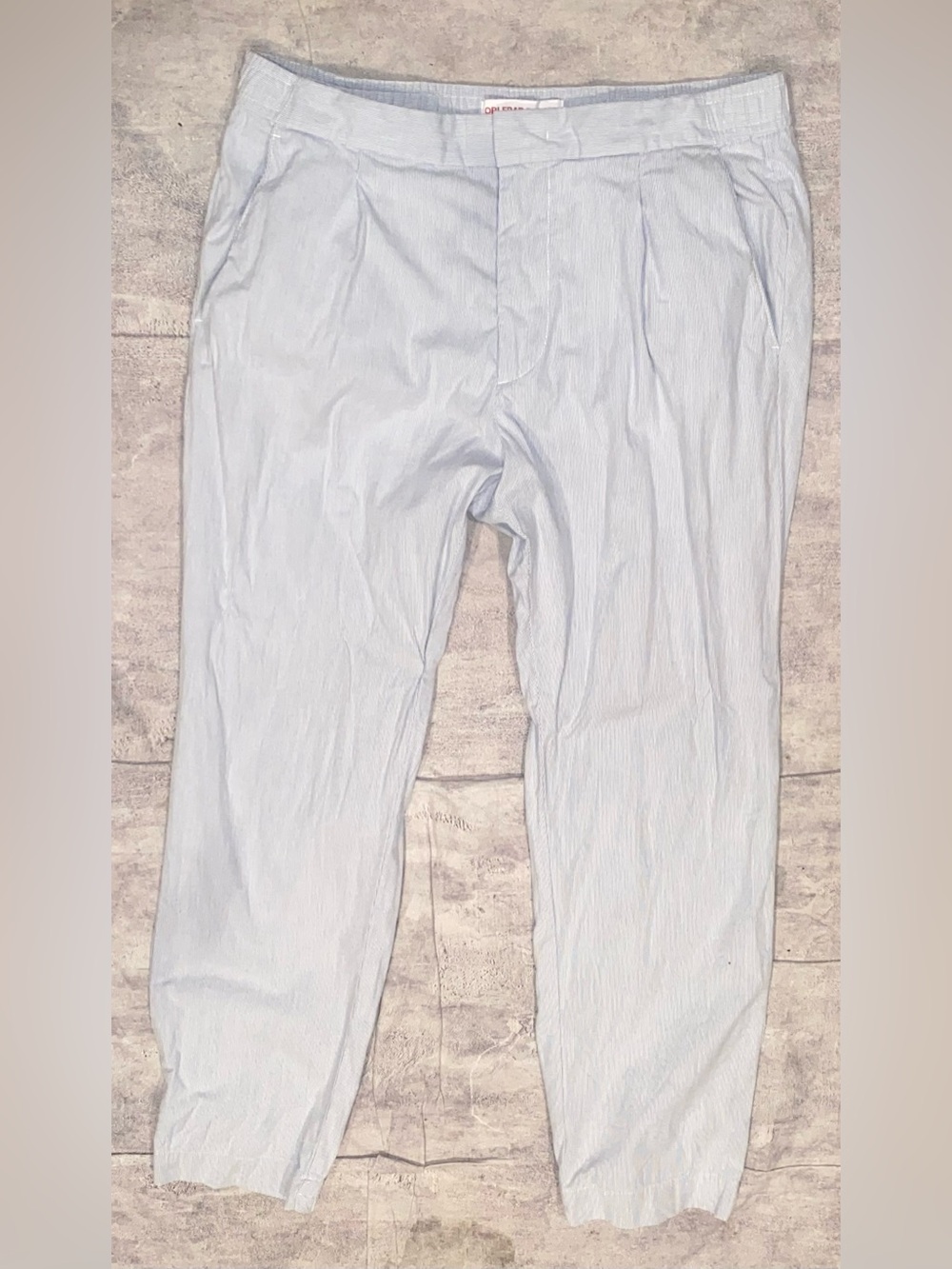 Orlebar Brown Seersucker Striped 100% Cotton Lightweight Trousers Chino Pants 34